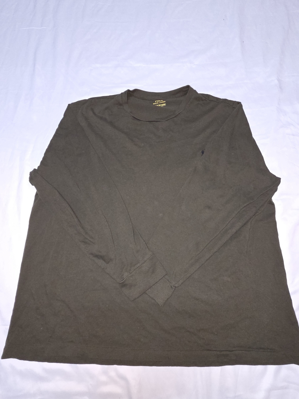 Polo by Ralph Lauren Men's Long Sleeve Crewneck - Olive Green